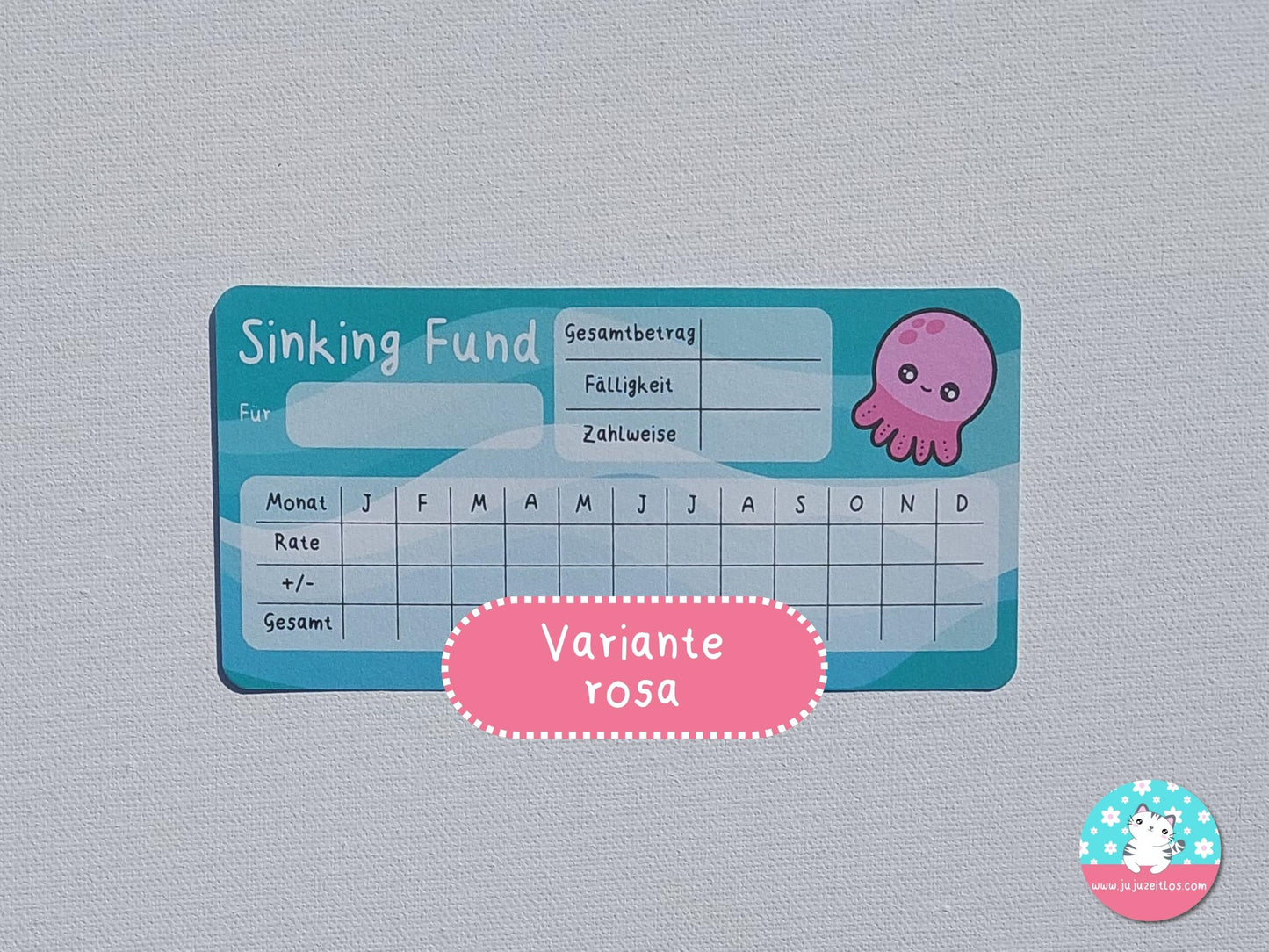 Sinking Fund Tracker Oktopus ♡Sinking Fund A6♡