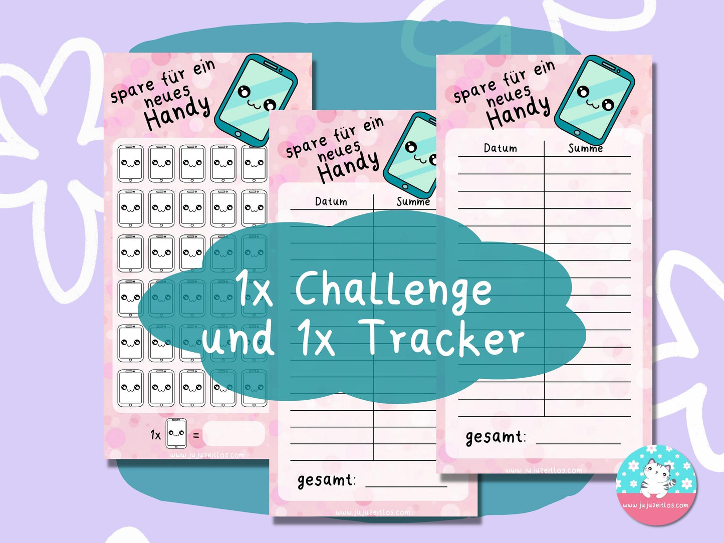 Challenge neues Handy ♡Sparschallenges als Download A6♡
