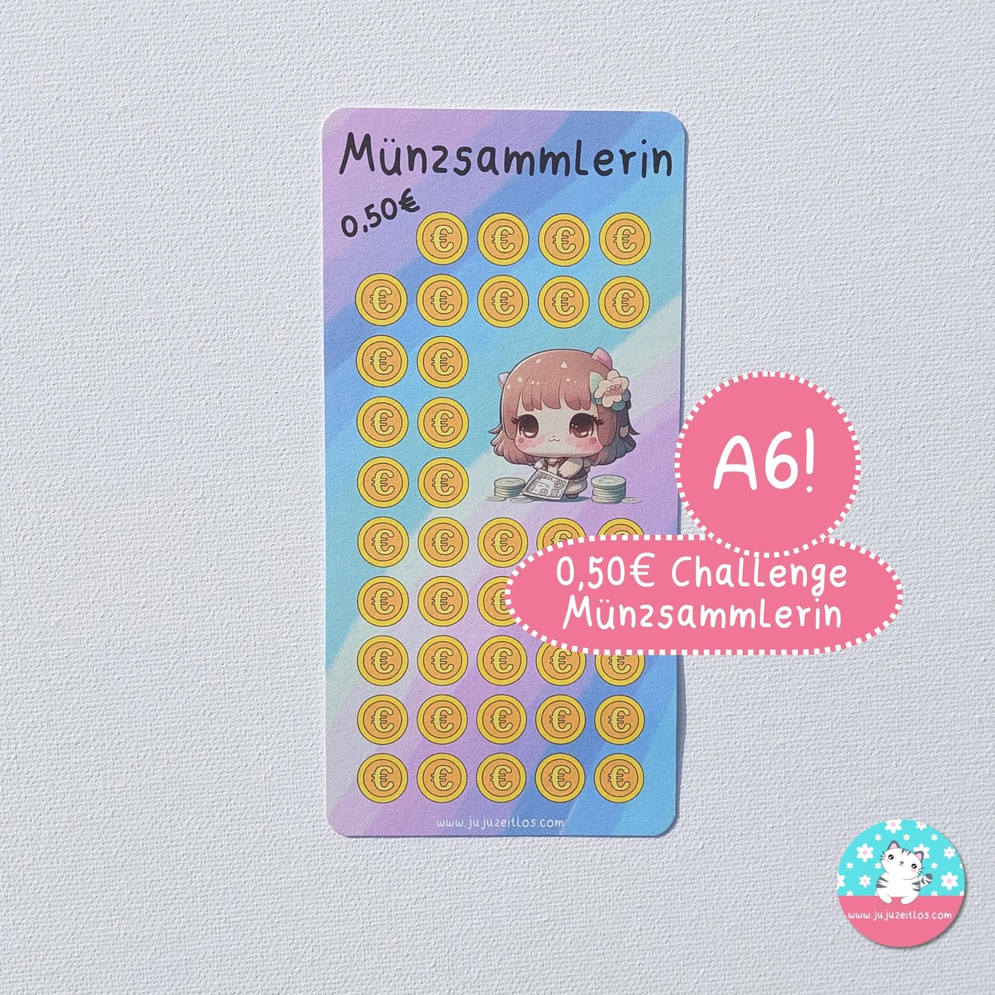 Münzsammlerin ♡Sparchallenge A6♡