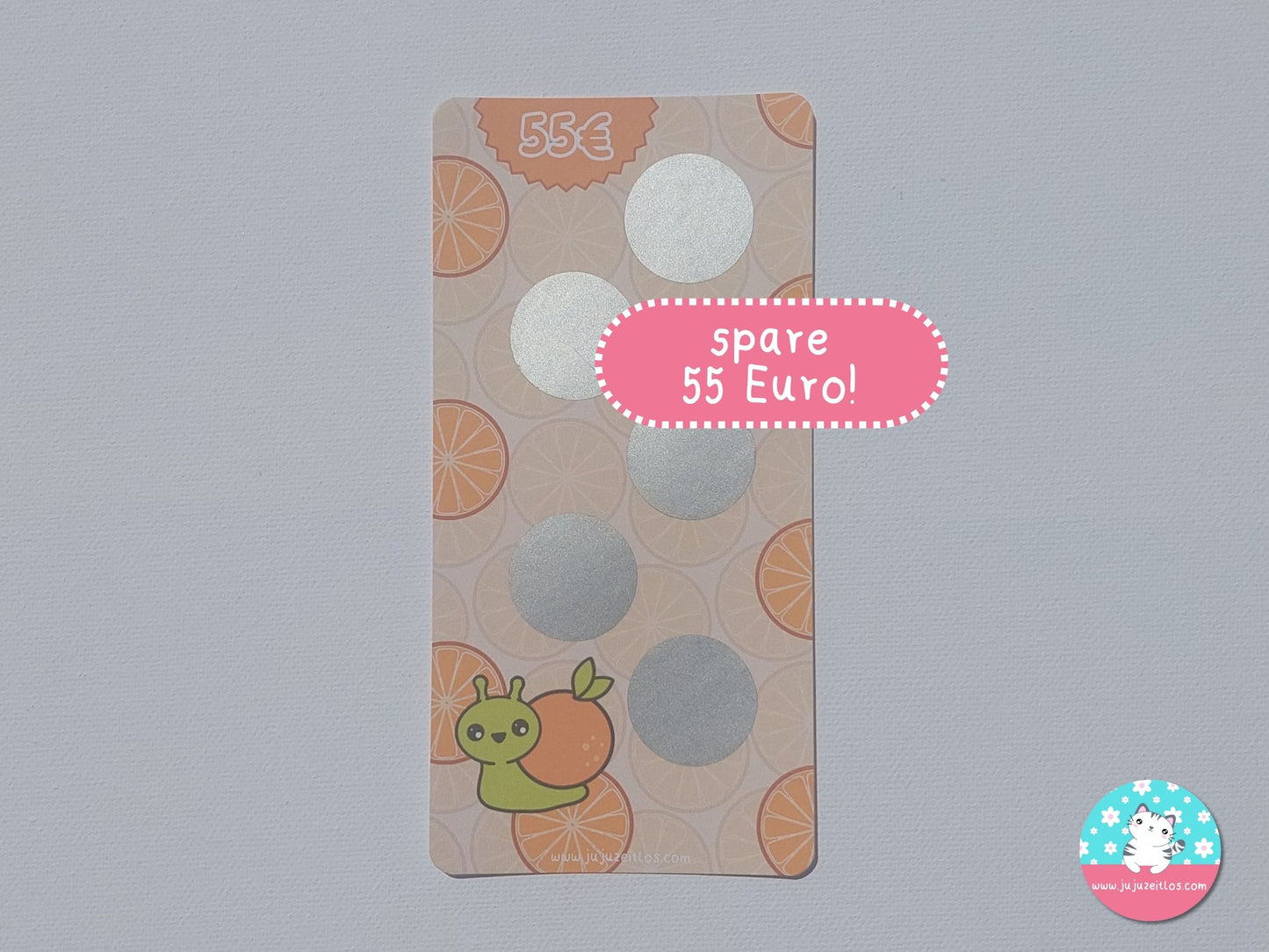 Rubbelchallenge Snelly Schnecke 55€ ♡Sparchallenge A6♡
