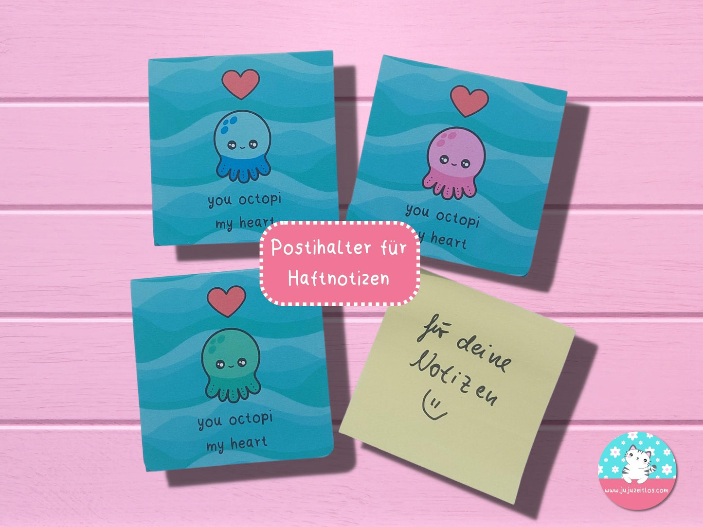 Postihalter Oktopus ♡Memo & Notizen♡
