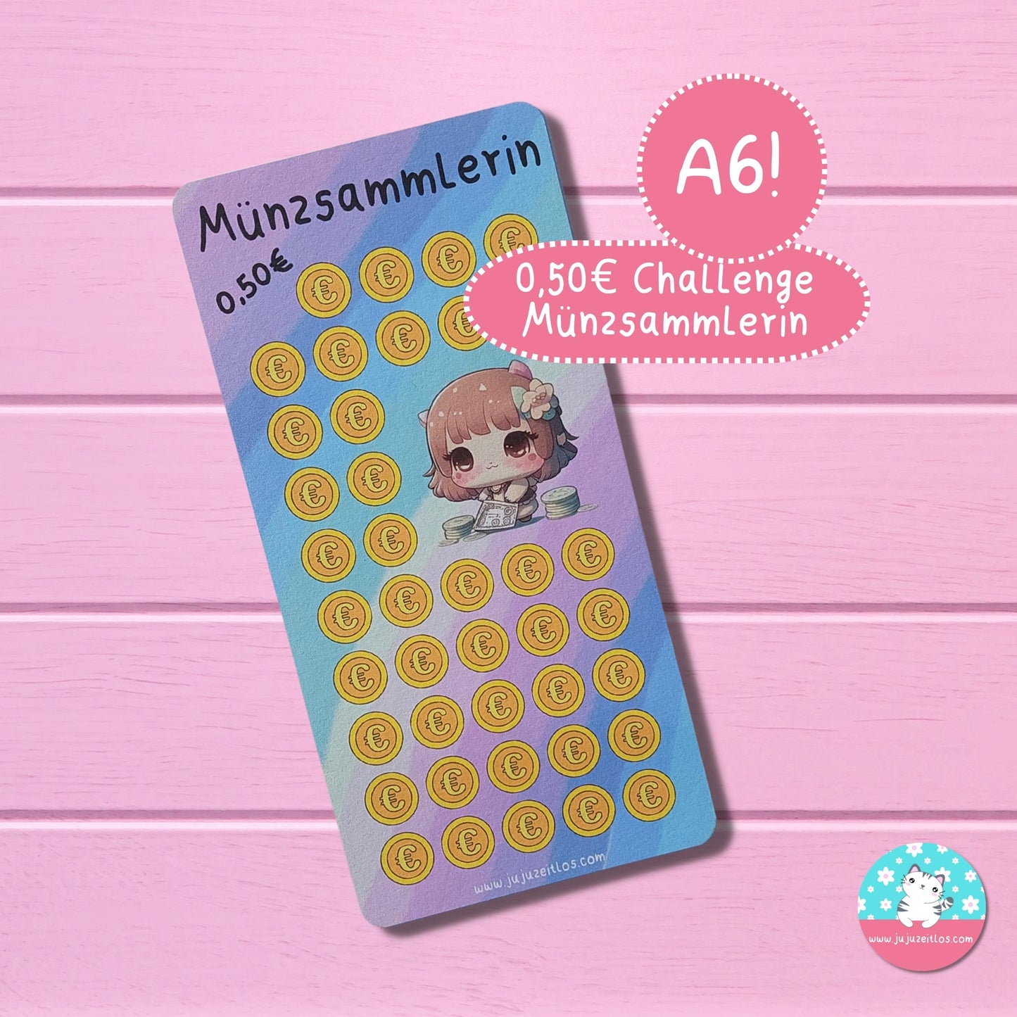 Münzsammlerin ♡Sparchallenge A6♡