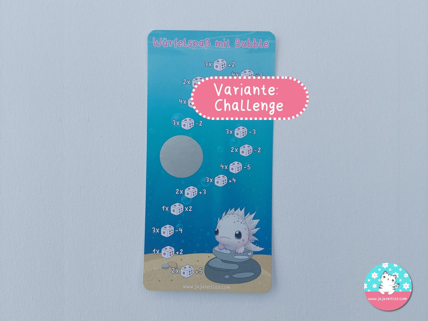 Würfelspaß mit Bubble ♡Sparchallenge A6♡