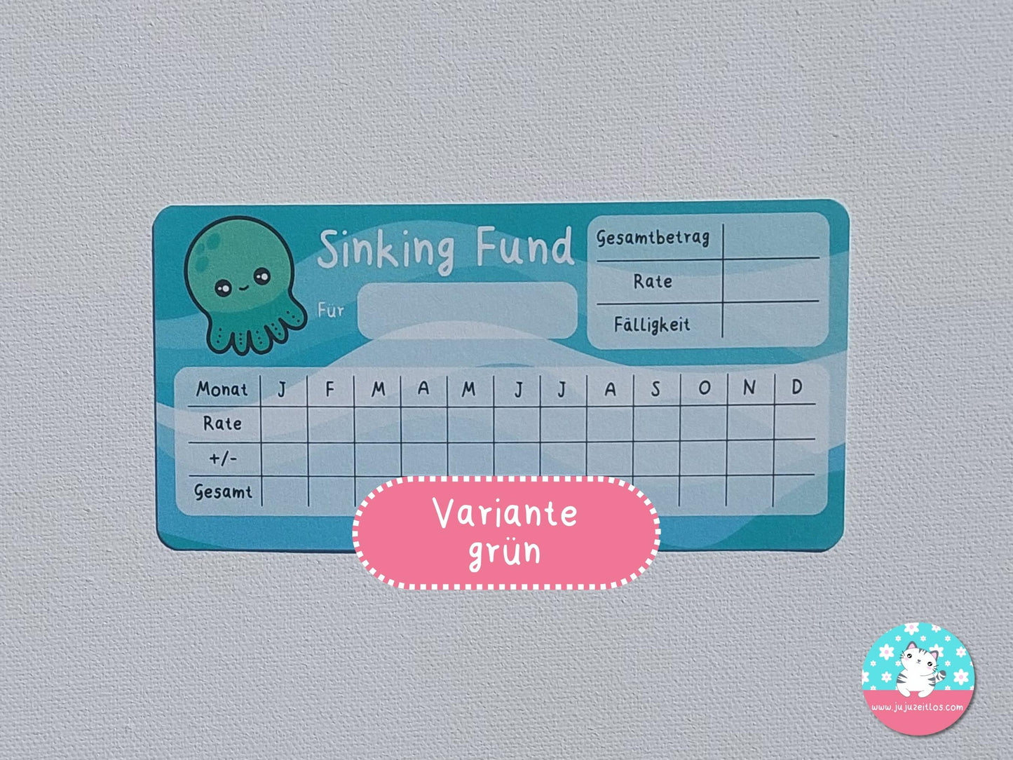 Sinking Fund Tracker Oktopus ♡Sinking Fund A6♡