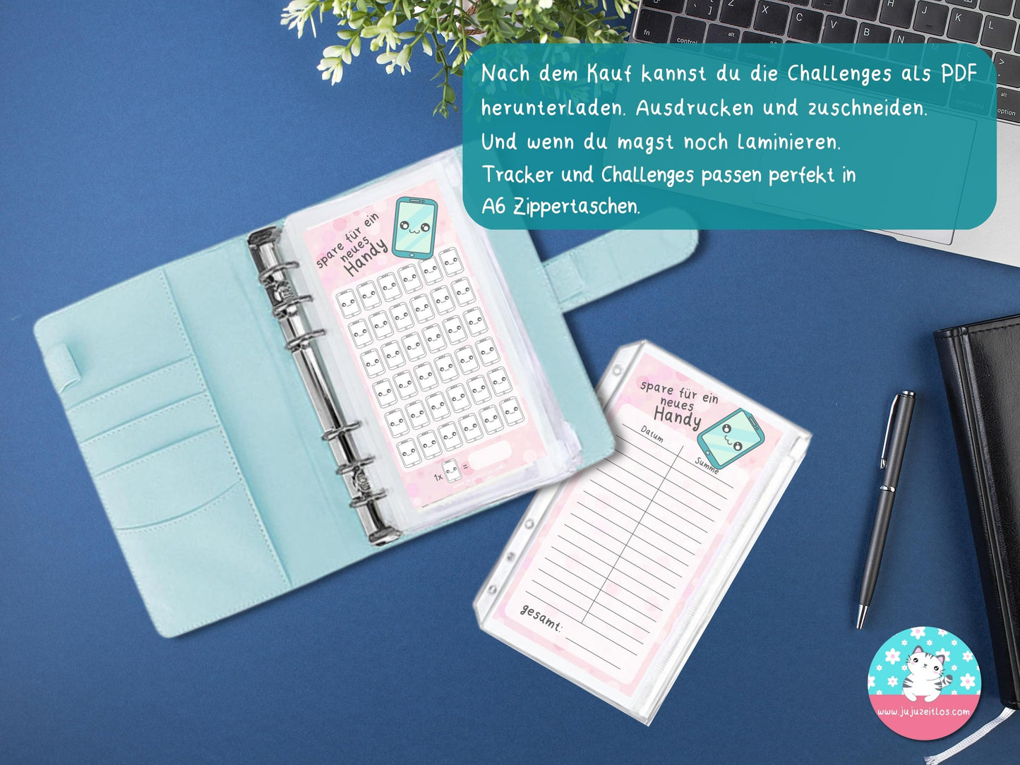 Challenge neues Handy ♡Sparschallenges als Download A6♡