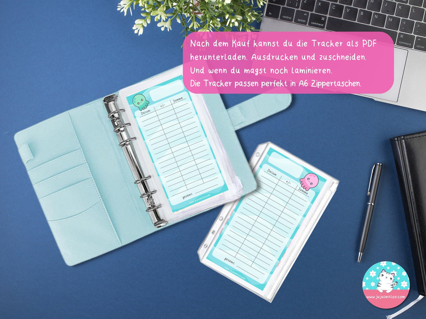 Budget Tracker Oktopus ♡Tracker & Co. als Download A6♡