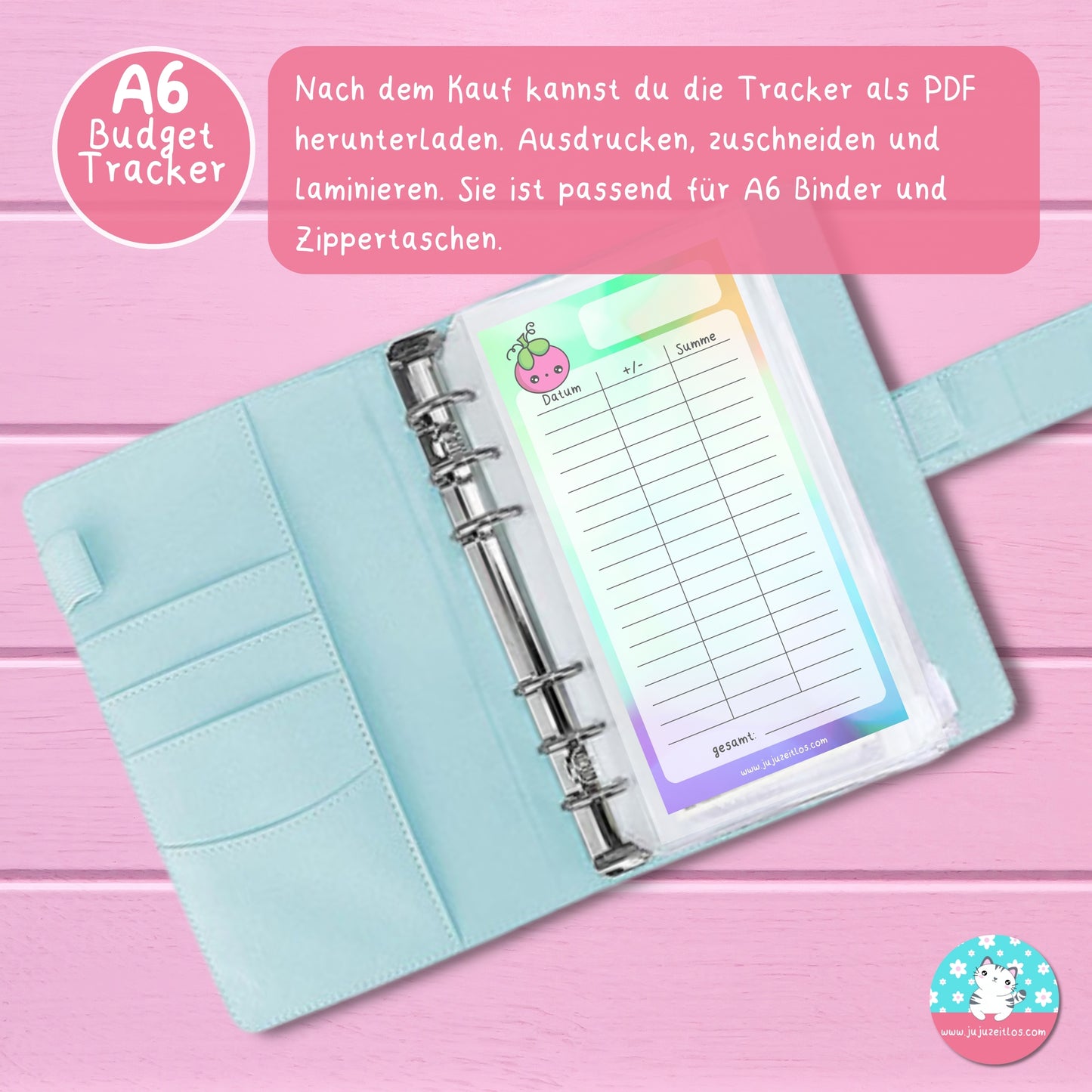 Budget Tracker cute Berry