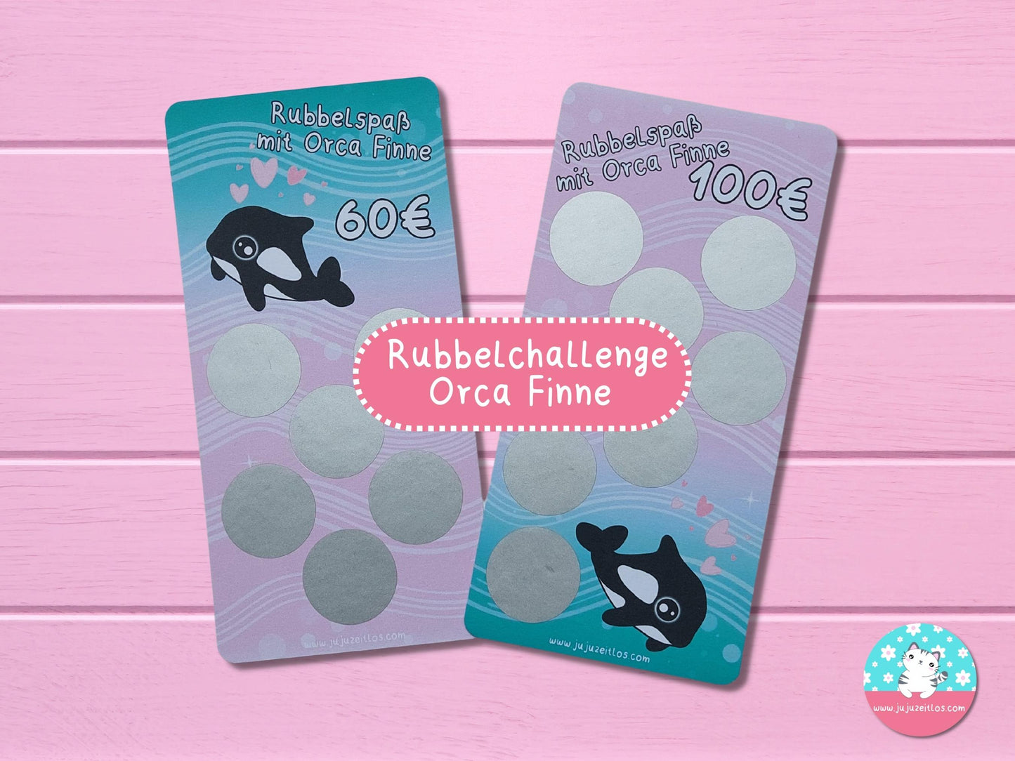 Rubbelchallenge Orca Finne 60€ & 100€ ♡Sparchallenge A6♡