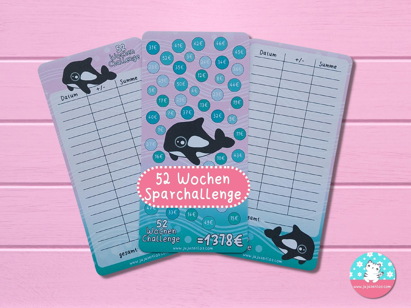 52 Wochenchallenge Orca Finne ♡Sparchallenge A6♡