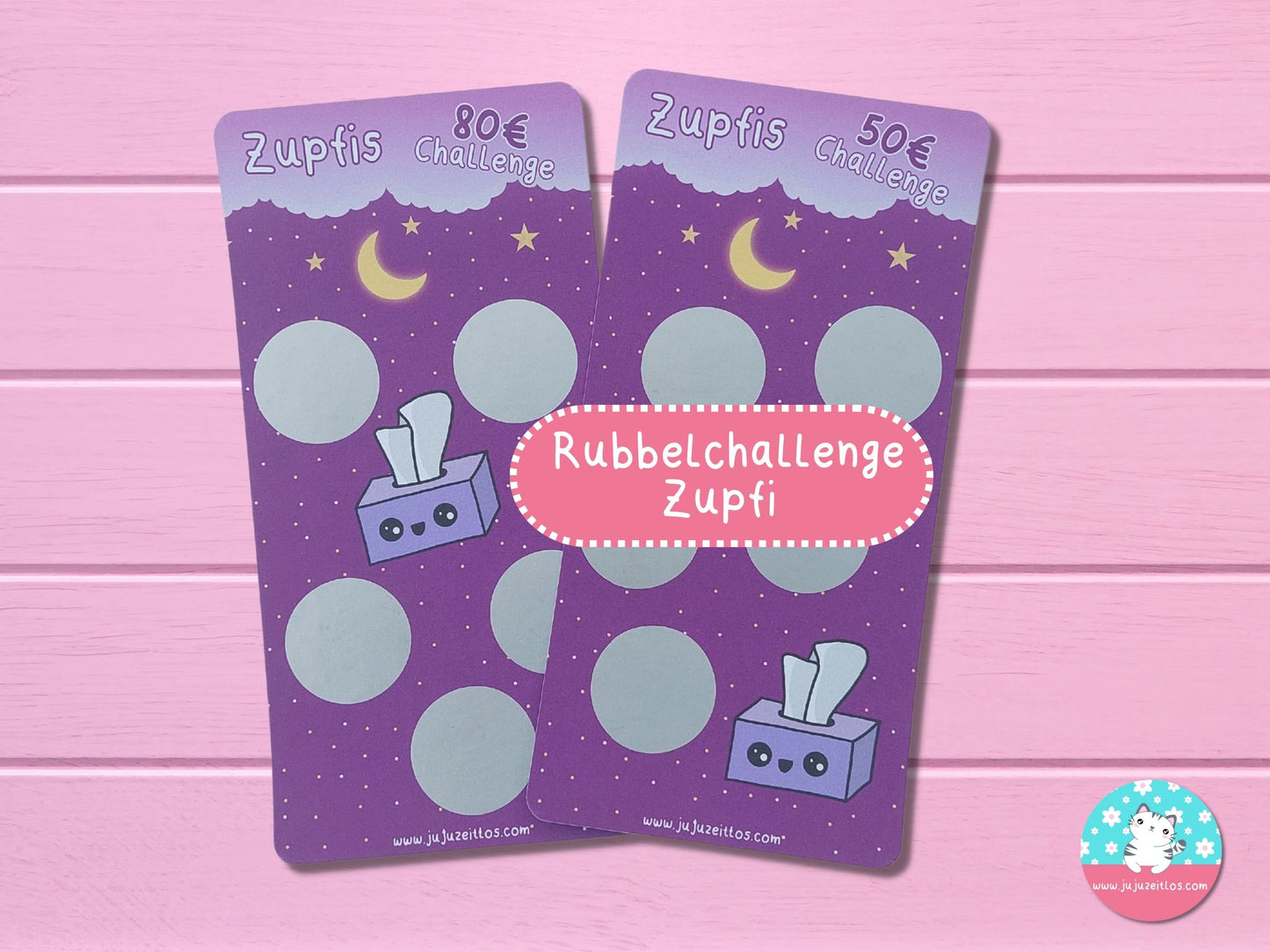 Rubbelchallenge Zupfi 50€ & 80€ ♡Sparchallenge A6♡