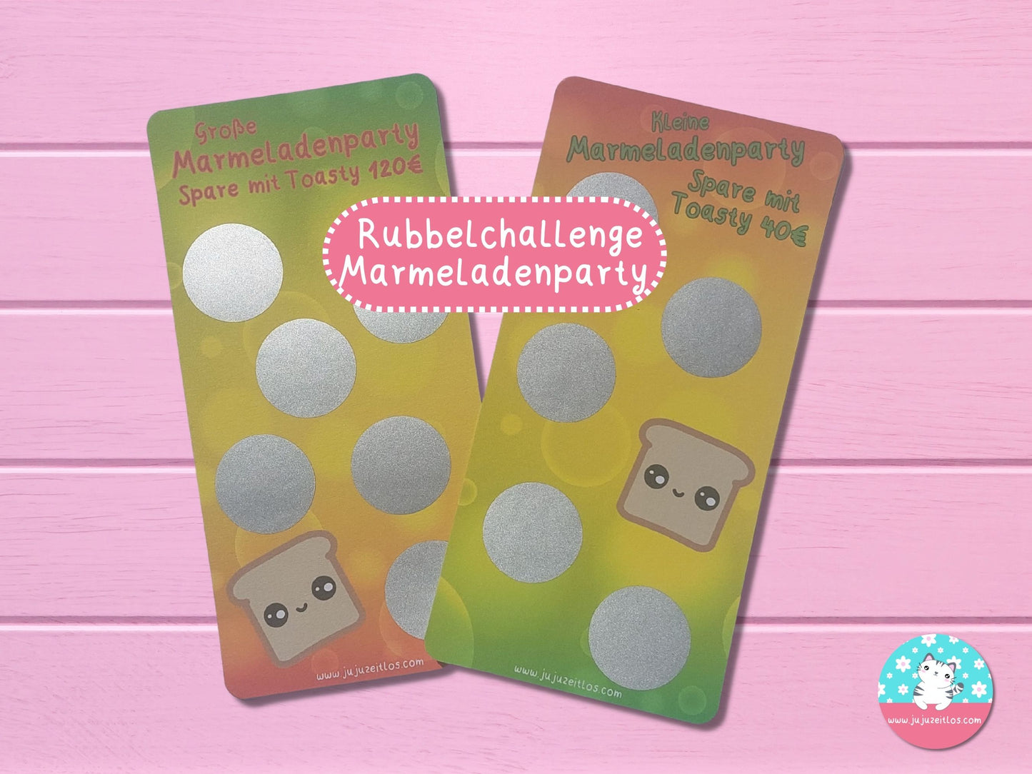 Rubbelchallenge Marmeladenparty 40€ & 120€ ♡Sparchallenge A6♡