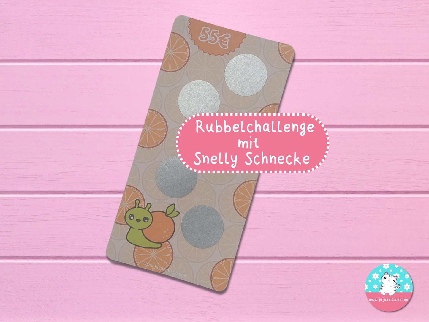 Rubbelchallenge Snelly Schnecke 55€ ♡Sparchallenge A6♡