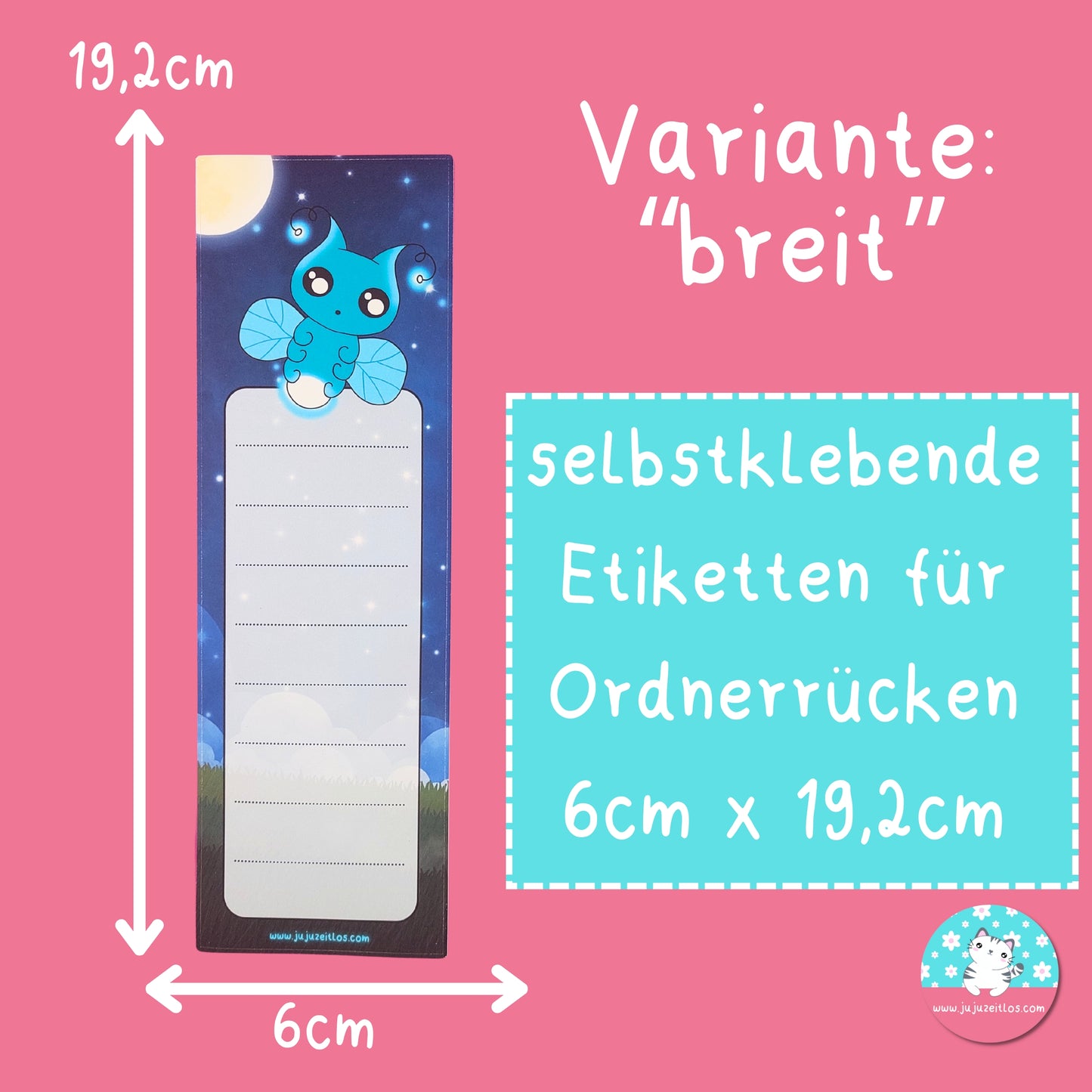 Ordnerrücken Glühwürmchen - Etiketten