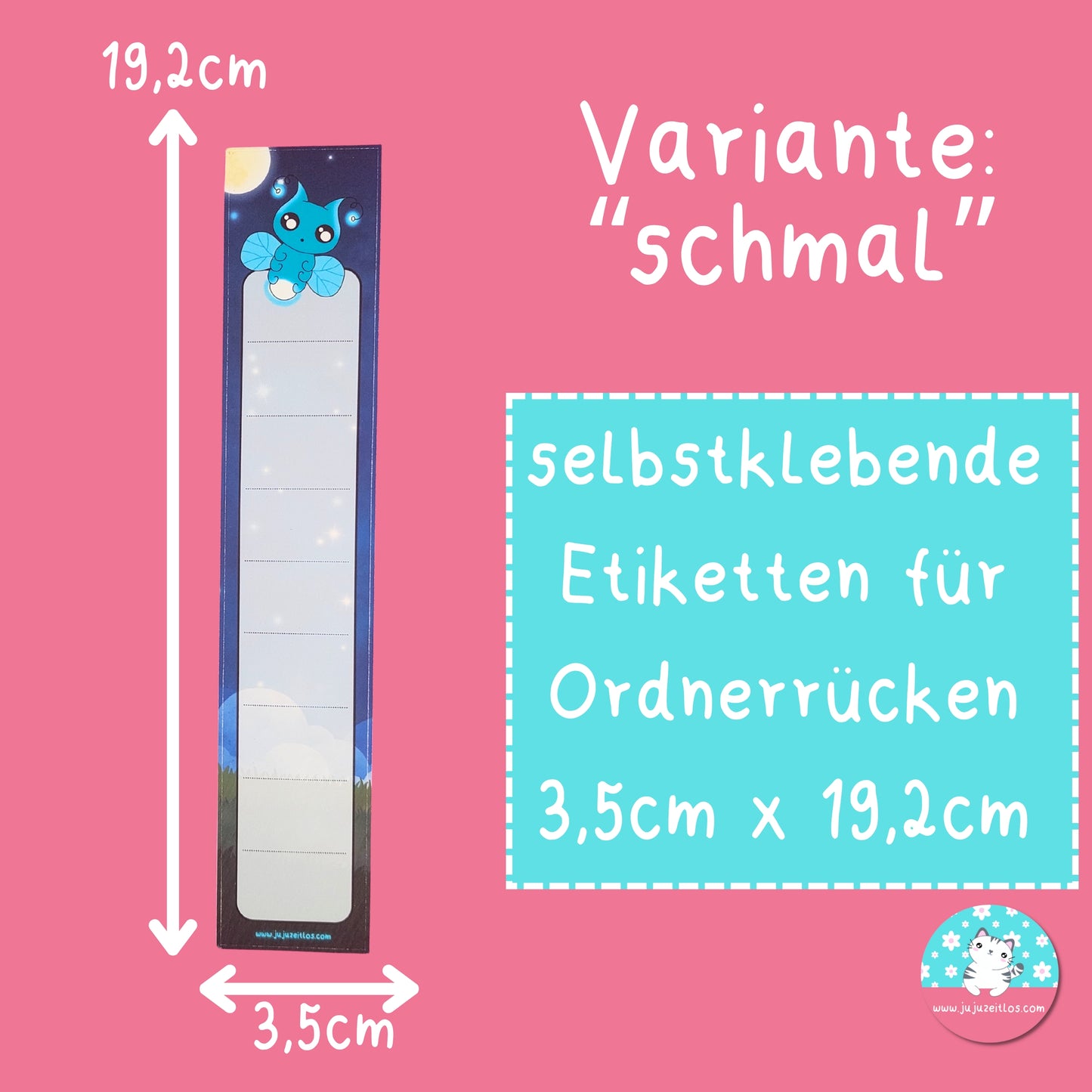 Ordnerrücken Glühwürmchen - Etiketten