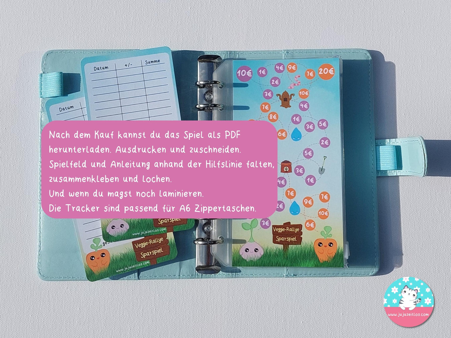 Veggie-Rallye ♡Sparspiele als Download A6♡
