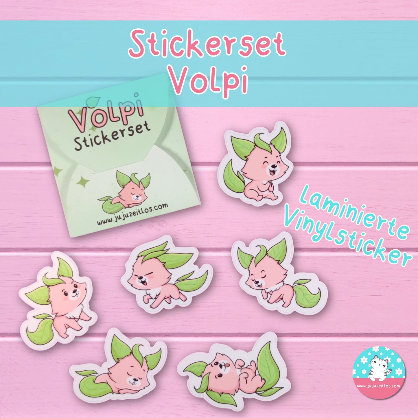 Stickerset Vinyl laminiert -Volpi-