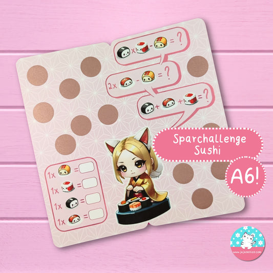 Klappkarte - Sushi ♡Sparchallenge A6♡