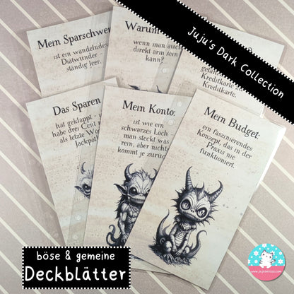 demotivierende Deckblätter gelocht & laminiert ♡Dark Collection♡