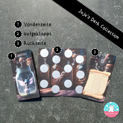 Klappkarte Sternzeichen spare 100 Euro ♡Dark Collection♡ - JujuZeitlos