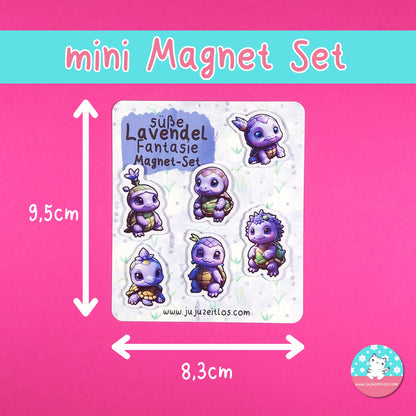 süße Lavendel Fantasie Magnet-Set ♡Memo & Notizen♡