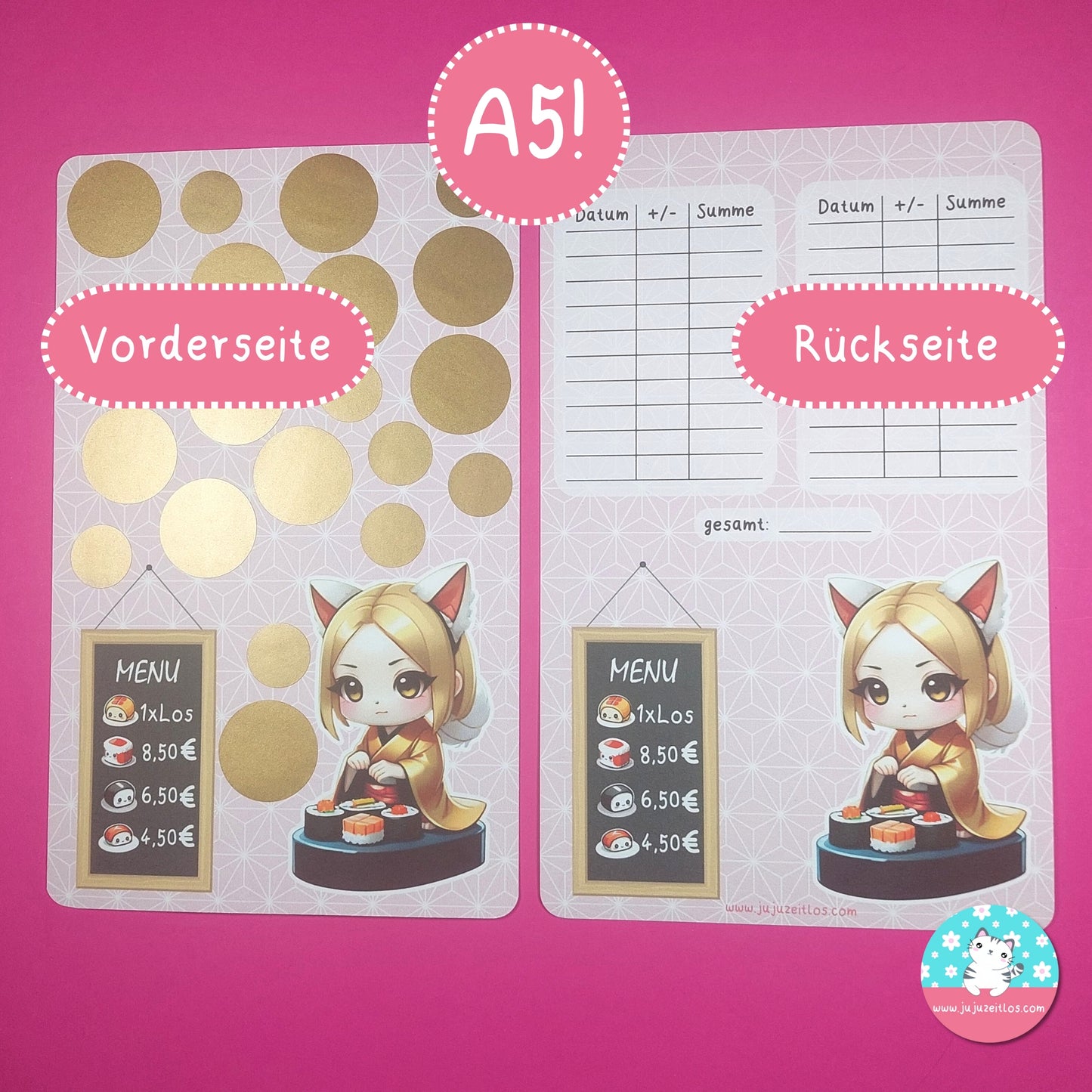 Sushi Bar ♡A5 für große Binder♡ - JujuZeitlos