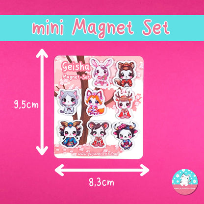 Geisha Magnet-Set ♡Memo & Notizen♡