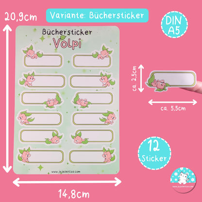 Büchersticker & Etiketten  - Volpi -