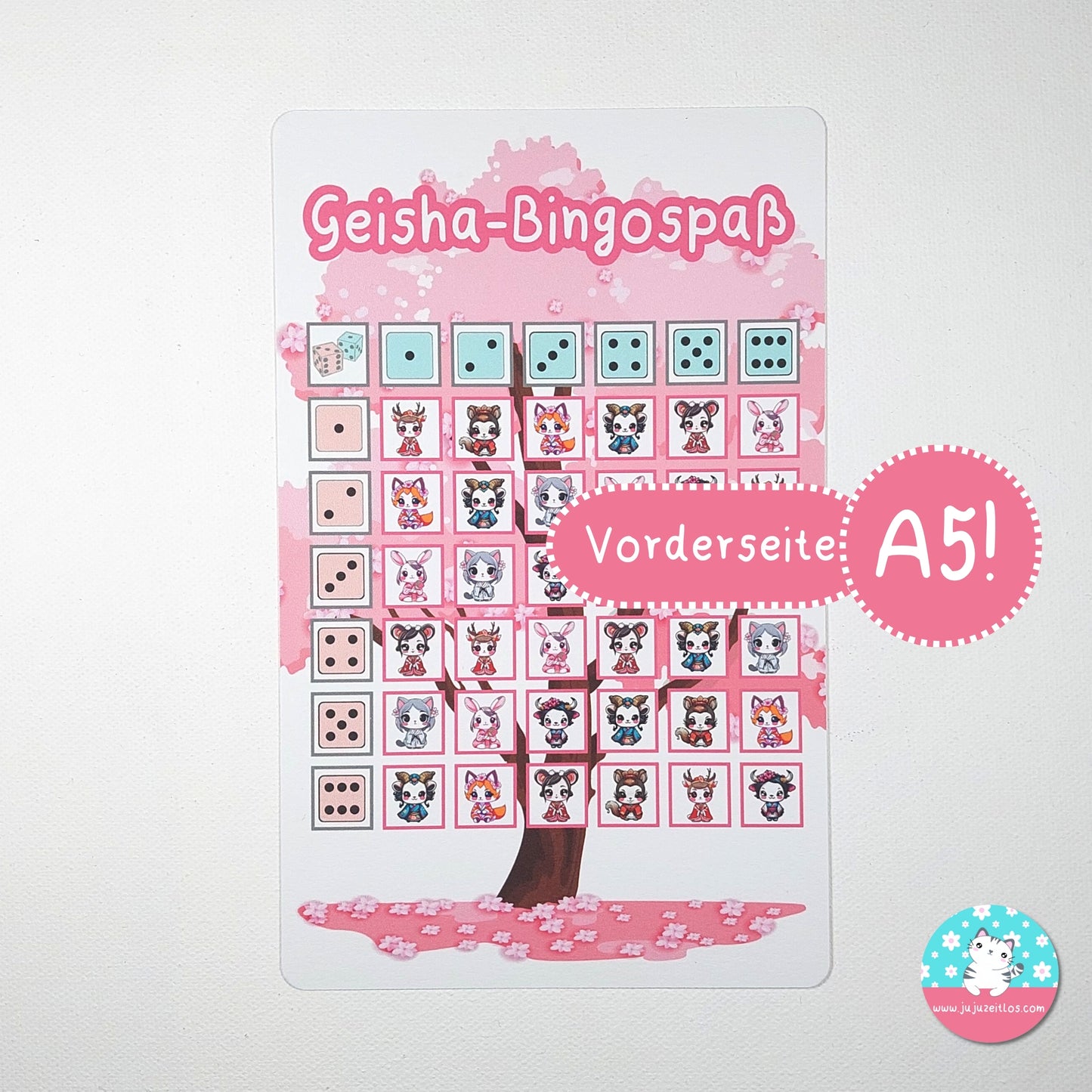 Geisha-Bingospaß ♡A5 für große Binder♡ - JujuZeitlos