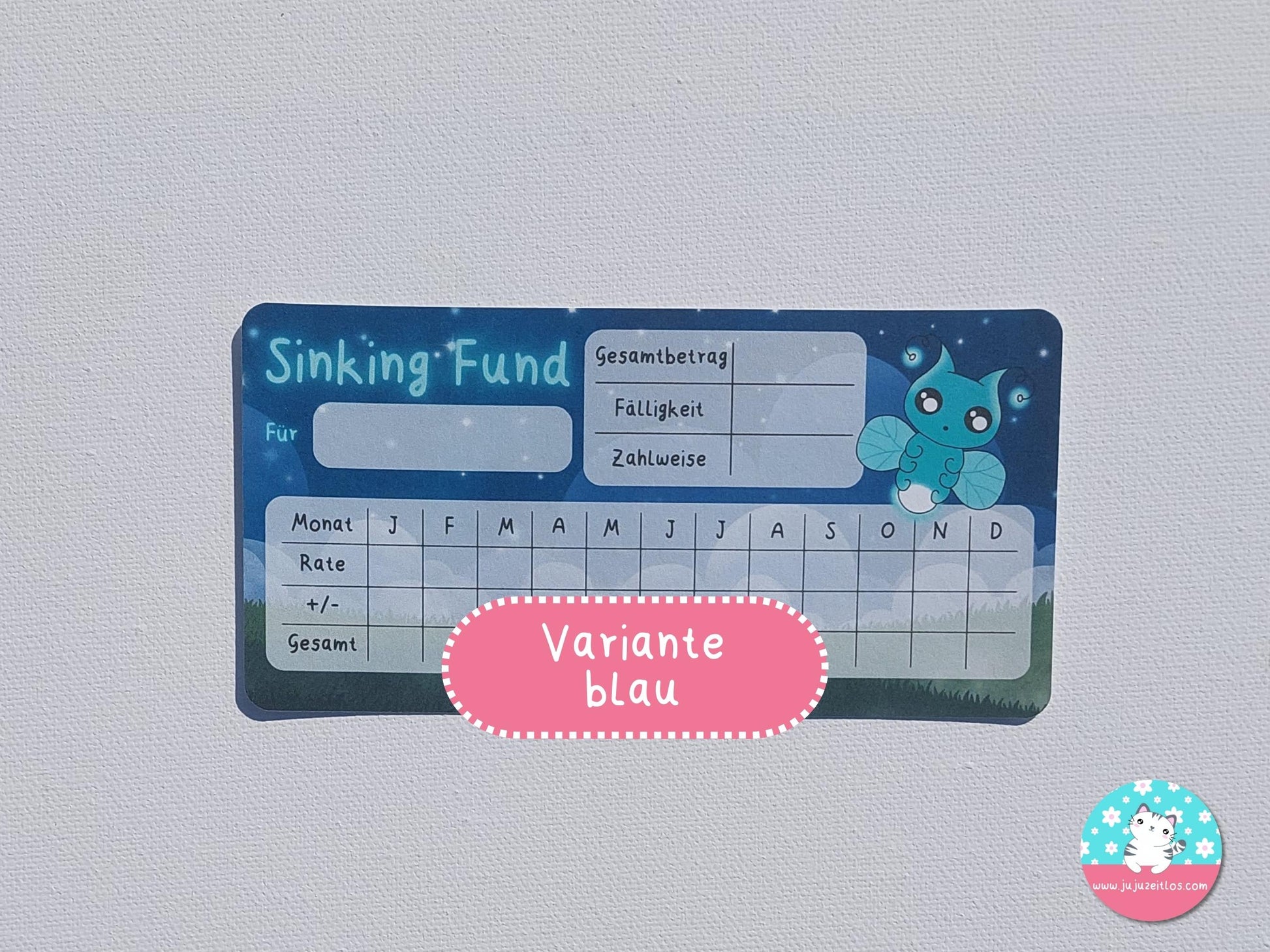 Sinking Fund Tracker Glühwürmchen ♡Sinking Fund A6♡ - JujuZeitlos