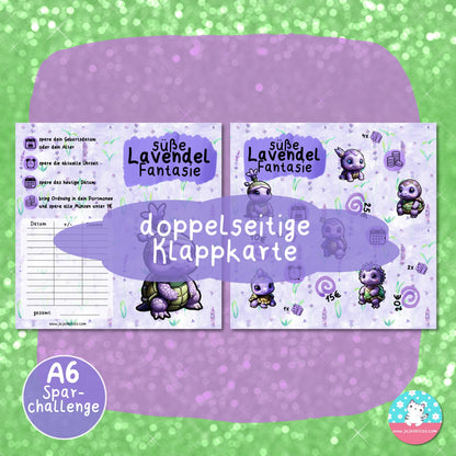 Klappkarte - süße Lavendel Fantasie -  ♡Download♡