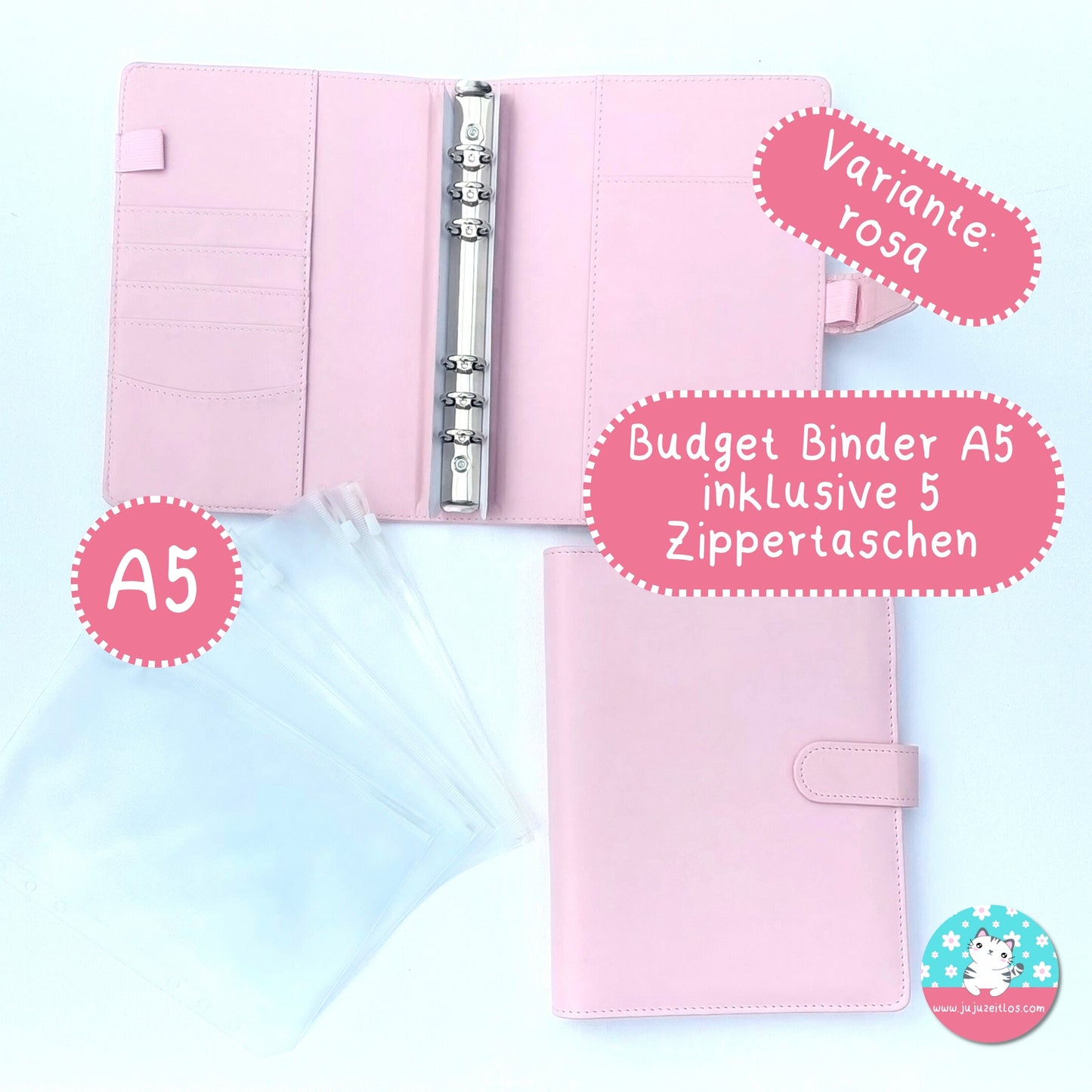 A5 Budget Binder ♡Binder & Zippertaschen♡ - JujuZeitlos