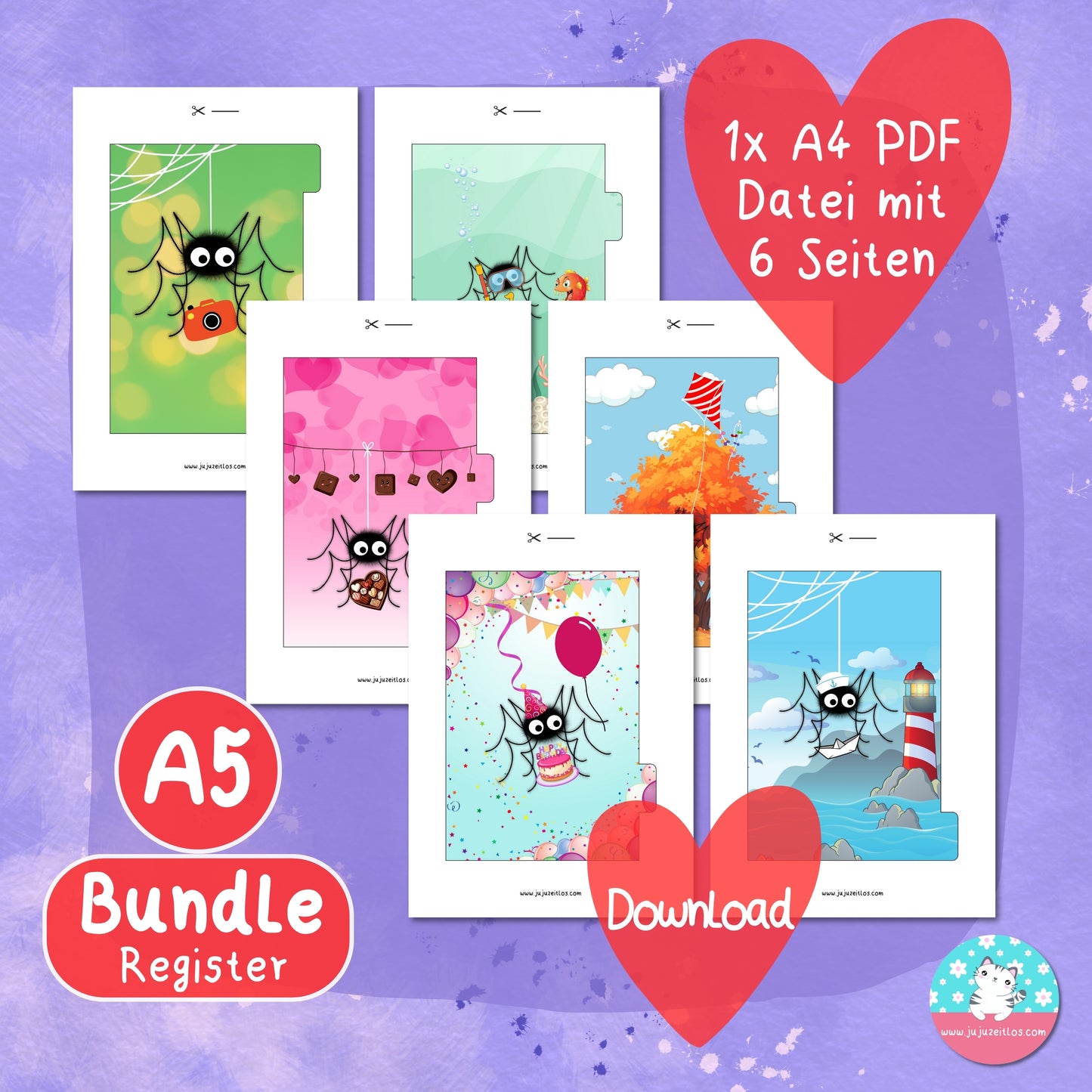 Register - Spinne Fipps BUNDLE - PDF A4 ♡Download♡