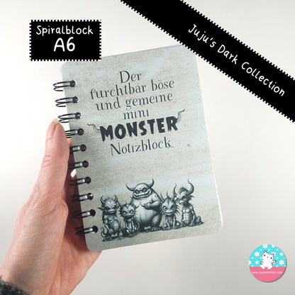 Der furchtbar böse und gemeine Mini Monster Notizblock A5 & A6 ♡Memo & Notizen♡