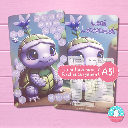 Rechenaufgaben mit Leni Lavendel ♡A5 für große Binder♡