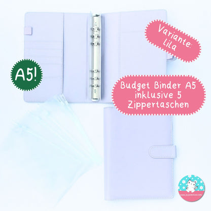 A5 Budget Binder lila ♡Binder & Zippertaschen♡