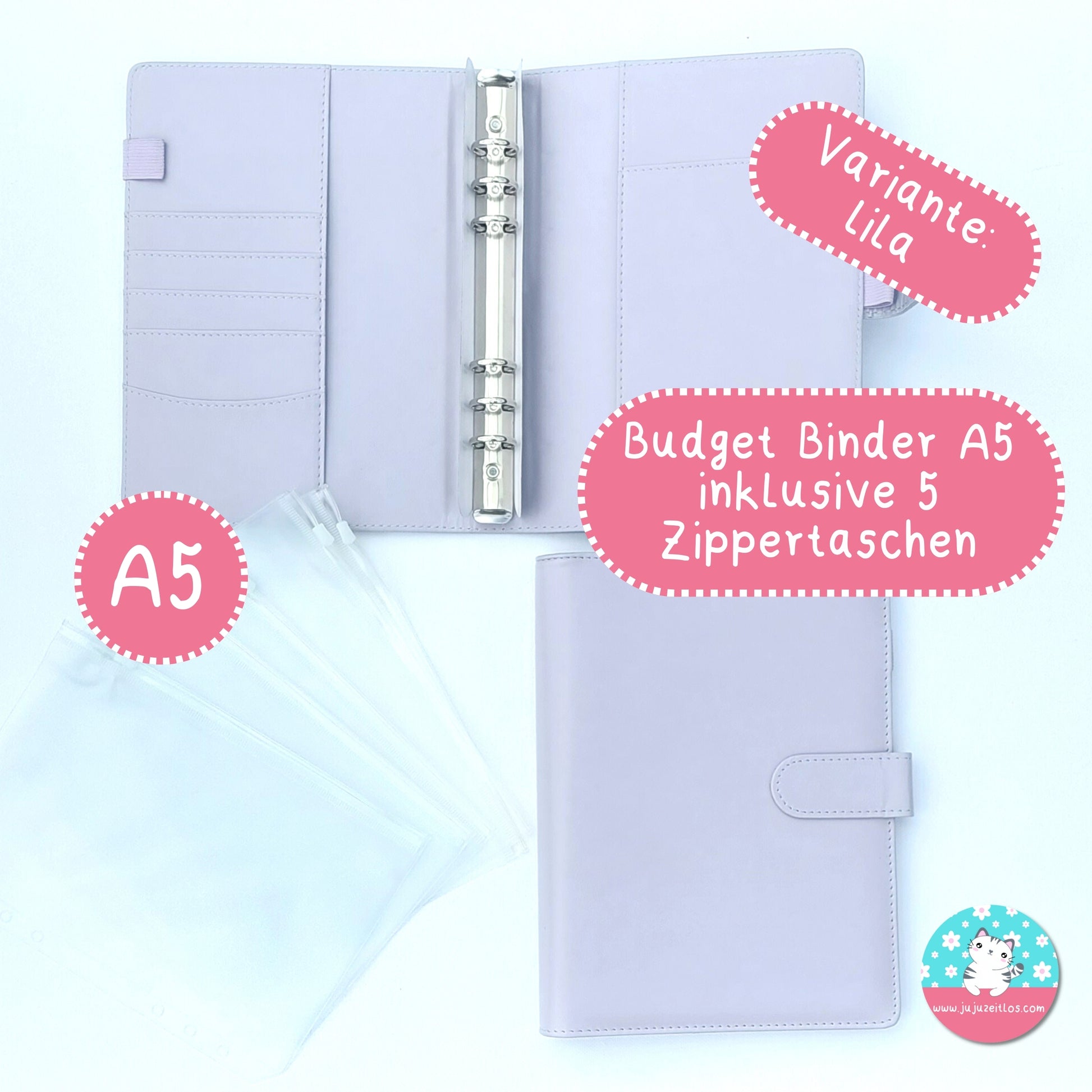 A5 Budget Binder ♡Binder & Zippertaschen♡ - JujuZeitlos