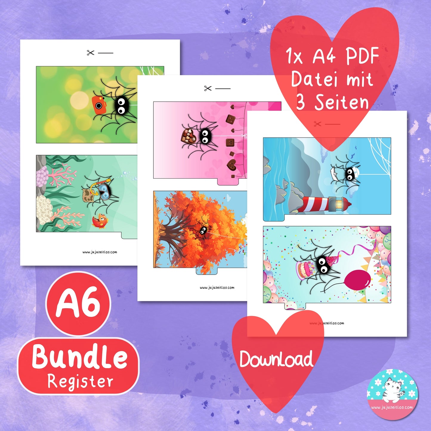 Register - Spinne Fipps BUNDLE - PDF A4 ♡Download♡