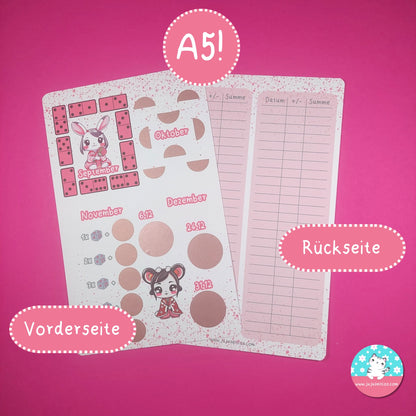 Jahreschallenge Geishas ♡A5 für große Binder♡