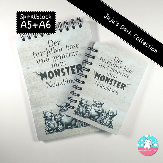 Der furchtbar böse und gemeine Mini Monster Notizblock A5 & A6 ♡Memo & Notizen♡