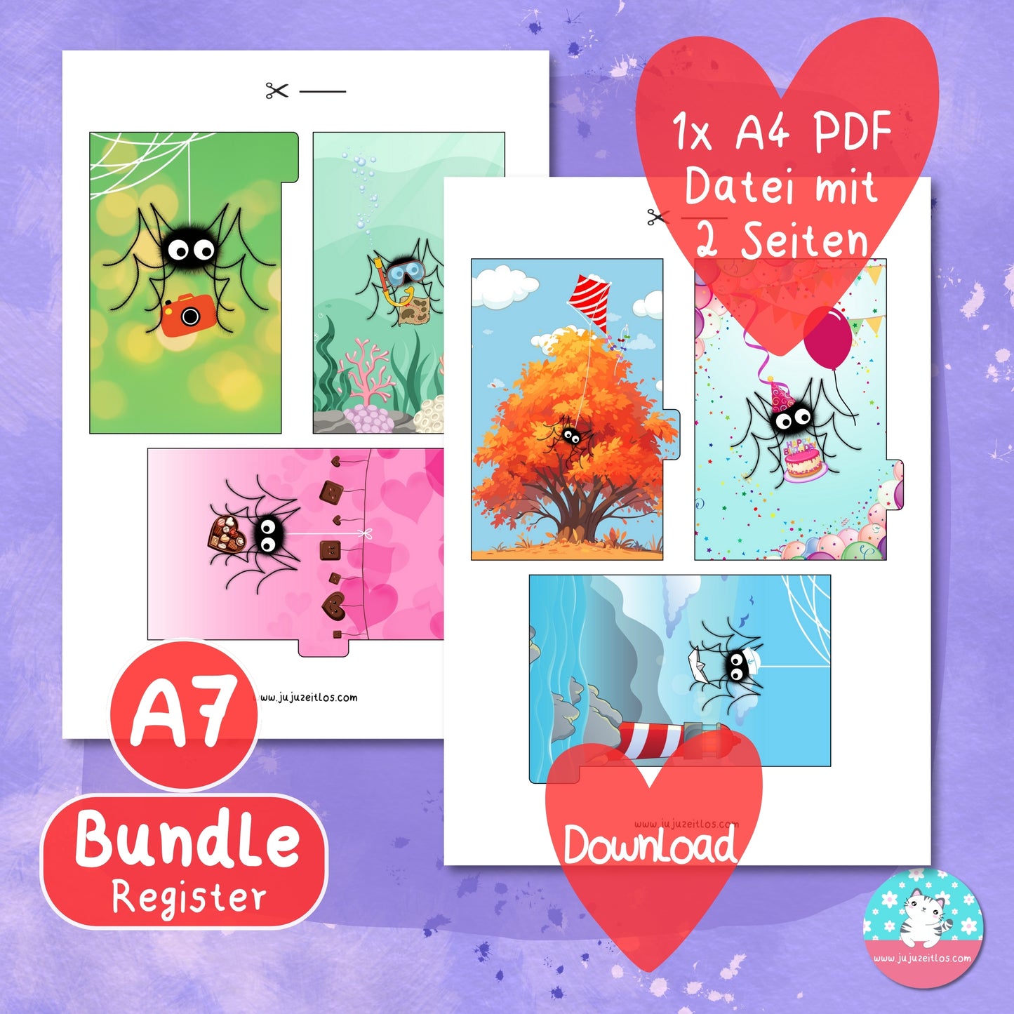 Register - Spinne Fipps BUNDLE - PDF A4 ♡Download♡