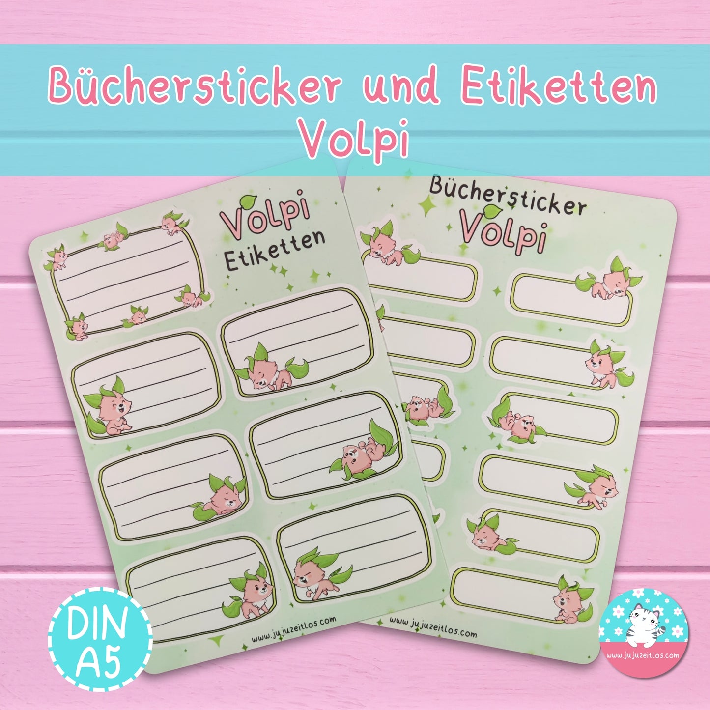 Büchersticker & Etiketten  - Volpi -