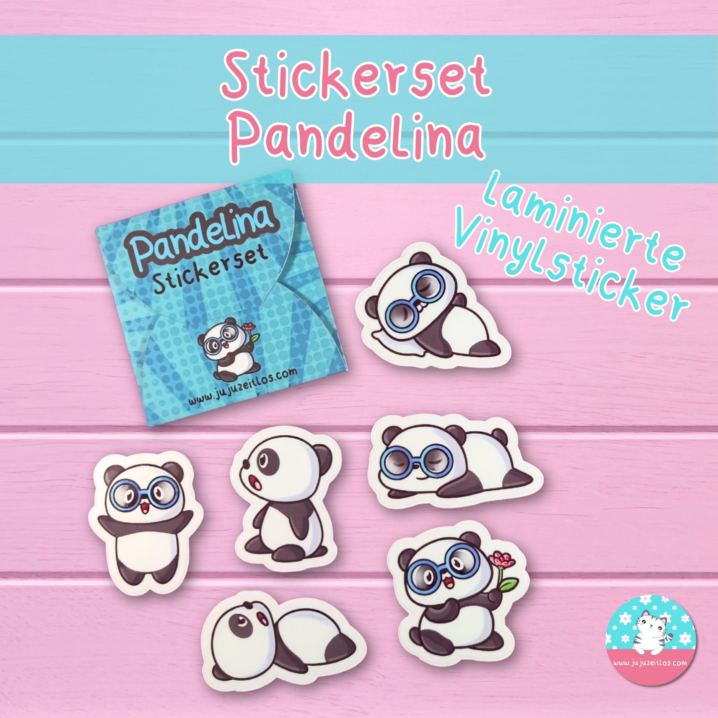 Stickerset Vinyl laminiert -Pandelina-