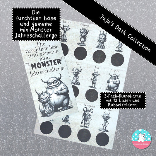 Die furchtbar böse und gemeine mini Monster Jahreschallenge   ♡Dark Collection♡