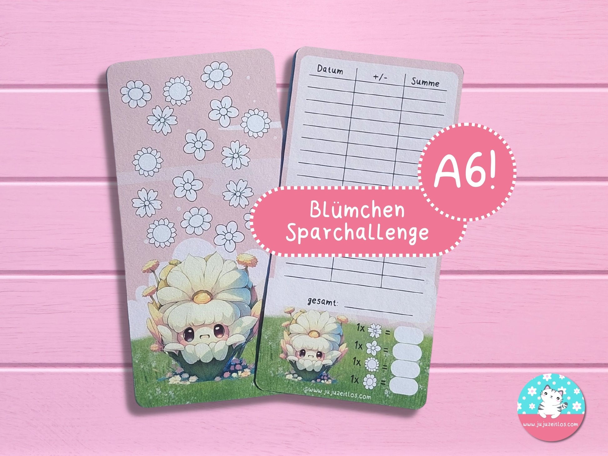 Blümchen sparen ♡Sparchallenge A6♡ - JujuZeitlos