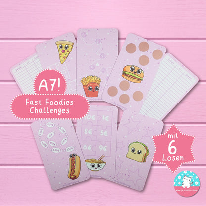 Fast Foodies Sparchallenges ♡A7 für kleine Binder♡