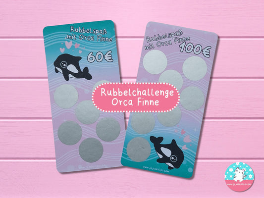 Rubbelchallenge Orca Finne  60€ & 100€ ♡Sparchallenge A6♡