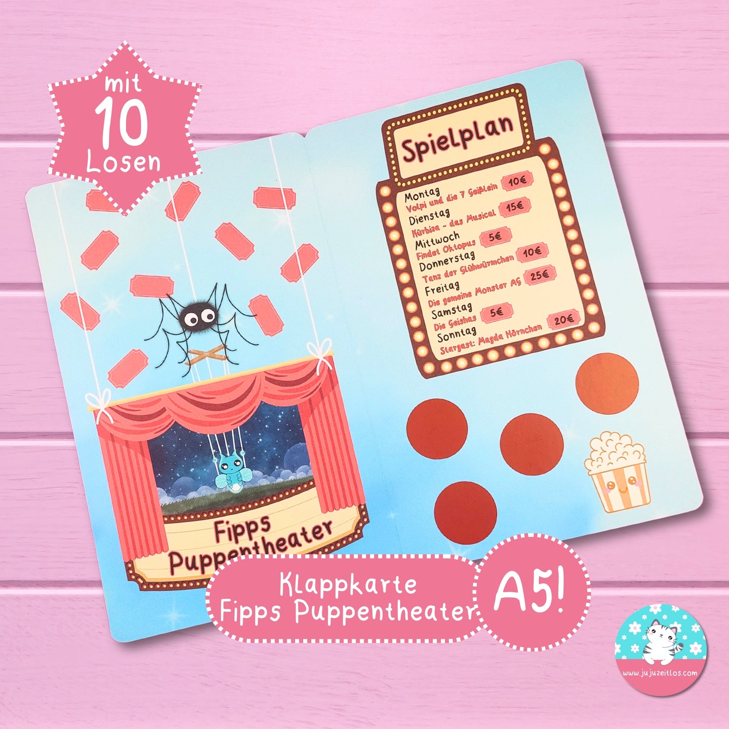 Fipps Puppentheater ♡A5 für große Binder♡