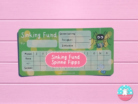 Sinking Fund Tracker Spinne Fipps ♡Sinking Fund A6♡