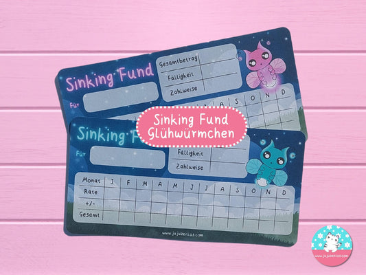 Sinking Fund Tracker Glühwürmchen ♡Sinking Fund A6♡ - JujuZeitlos