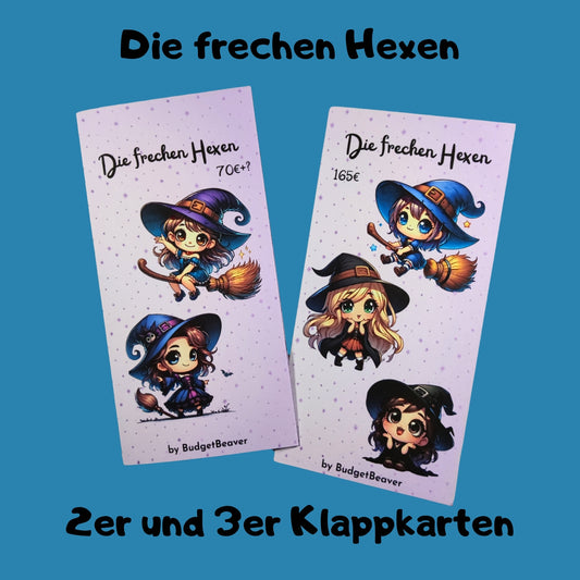 BudgetBeaver 🦫 -die frechen Hexen Klappkarten-